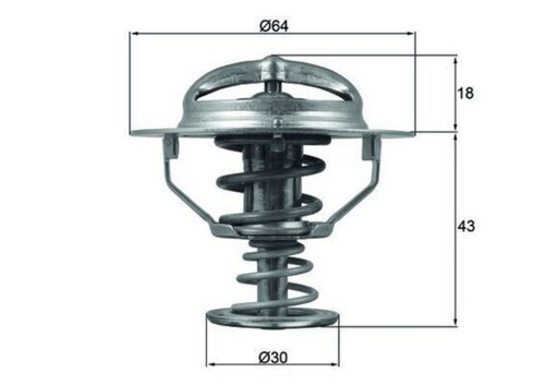 Engine thermostat mahle - thermostat, fits