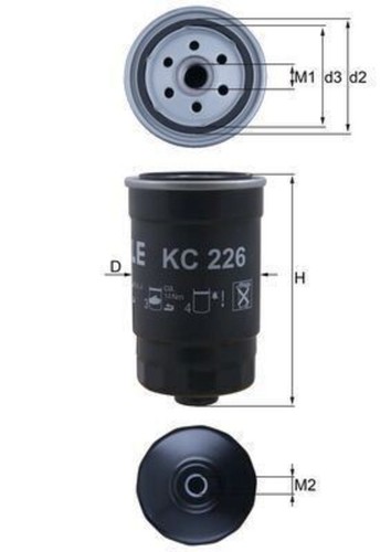 Mahle fuel filter for - filter, kia