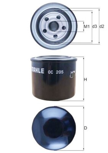 Mahle oil filter for mazda - filter,